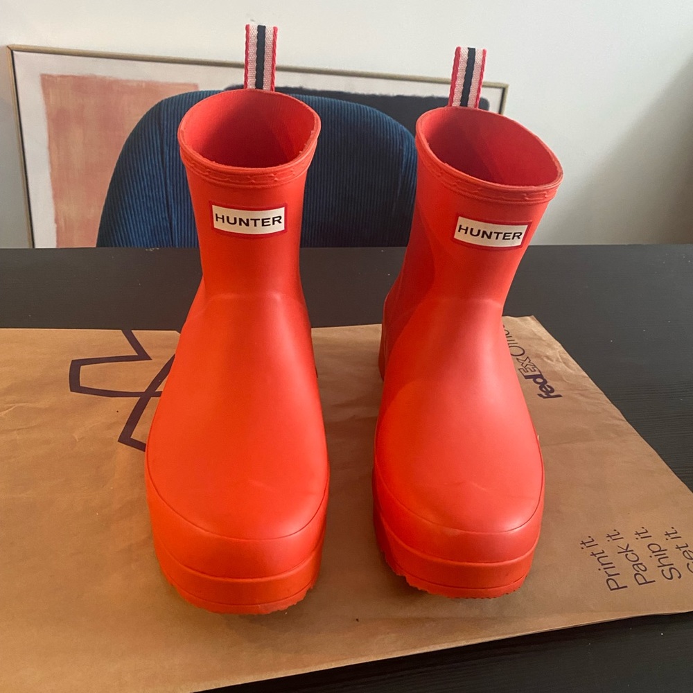 Orange Hunter Boots